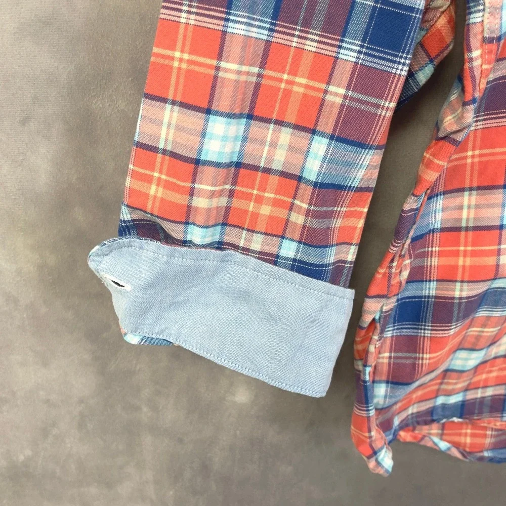 Saddlebred Vintage Oxford Shirt Mens XL Plaid Button Down‎ Preppy Americana